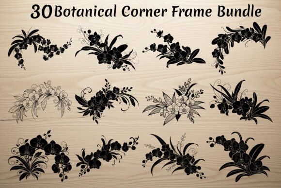 30 Botanical Corner Frame Bundle: Elegant Design Elements for Every Creator