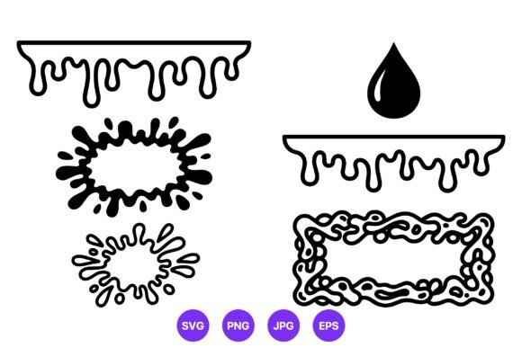 Black Liquid Drip Splash Frame Vector: A Stylish and Versatile Design Element