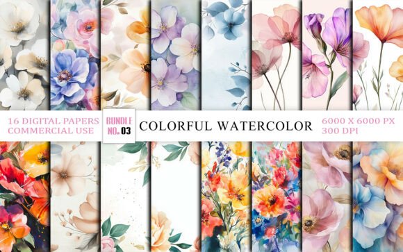 Colorful Watercolor Floral Background: A Practical Asset for Designers