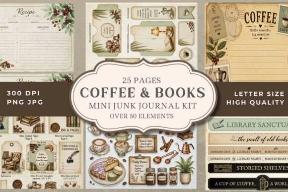 Curating the Cozy Aesthetic: The Rise of the Vintage Coffee Books Junk Journal Kit
