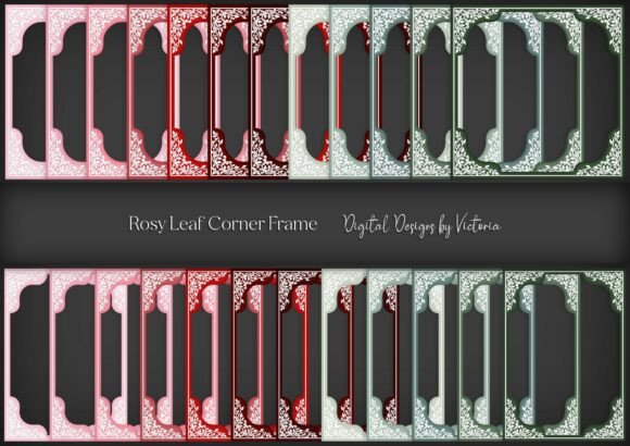 Discover the Versatility of the Rosy Leaf Corner Frame PNG Collection