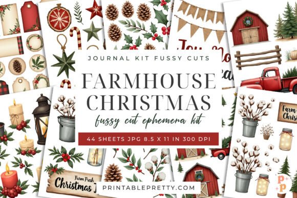 Farmhouse Christmas Fussy Cut Ephemera