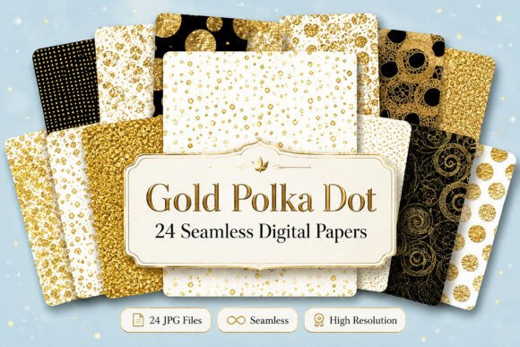 Gold Polka Dot Digital Paper Bundle: A Practical Evaluation