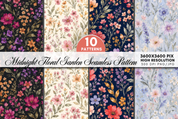 Midnight Floral Garden Digital Paper: A Deep Dive into High-Resolution Creative Assets