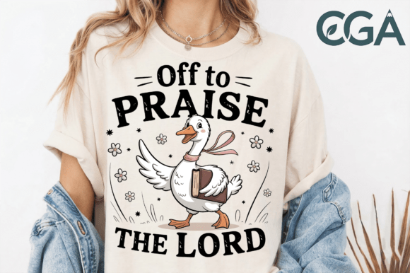 Off to Praise the Lord Goose PNG