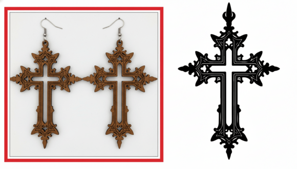 Ornamental Cross Earring Laser Cut: A Guide to Gothic Religious Design and Precision Craft