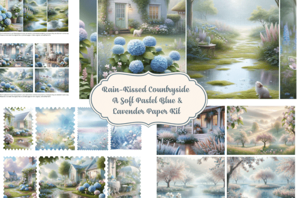 Rain Kissed Countryside Paper Kit: A Digital Escape for Your Creative Projects