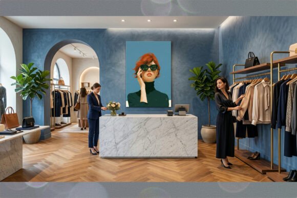 Retro Chic Redhead Printable Wall Art: A Bold Fusion of Vintage and Modern Aesthetic