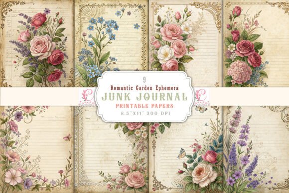 Romantic Garden Ephemera Junk Journal