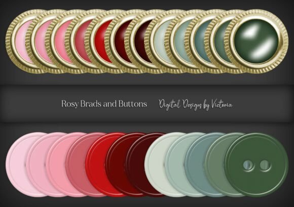 Rosy Brads and Buttons: Strategic Design Elements for Creative and Professional Projects