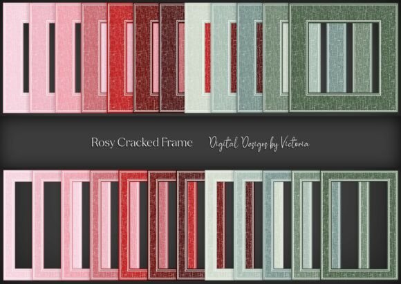 Rosy Cracked Frame: A Creative Essential for Modern Design Projects