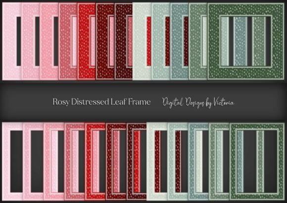 Rosy Distressed Leaf Frame: A Versatile Design Asset for Creative Projects