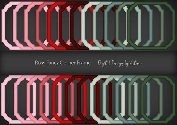 Rosy Fancy Corner Frame: A Versatile Design Element for Creative Projects