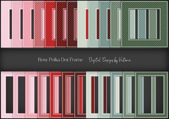 Rosy Polka Dot Frame – A Versatile Design Asset for Crafters and Digital Creators
