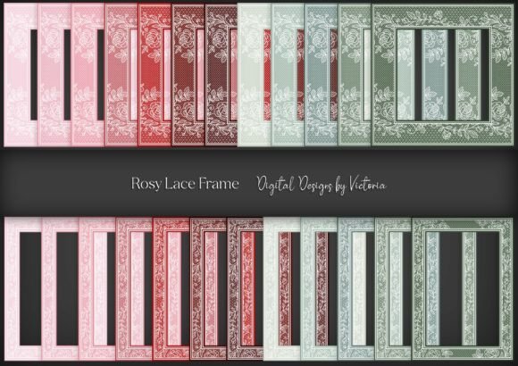 Rosy Rose Lace Frame: A Versatile Design Resource for Creative Projects
