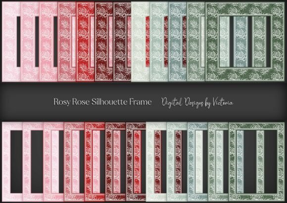 Rosy Rose Silhouette Frame: A Versatile Design Element for Creative Projects