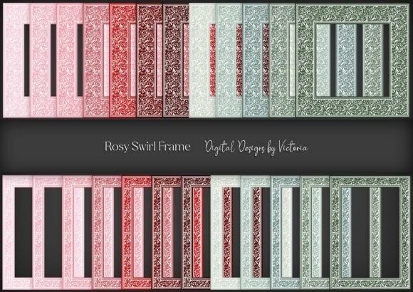 Rosy Swirl Frame: Elegant Design for Creative Projects
