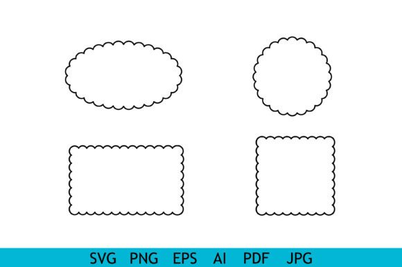 Scallop Frame Border SVG Set for Creative Projects