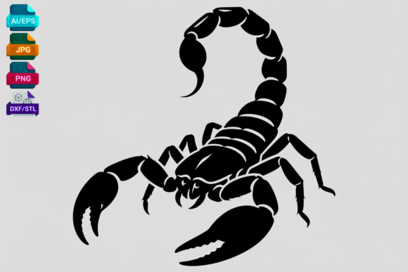 Scorpion SVG Clipart Black Silhouette