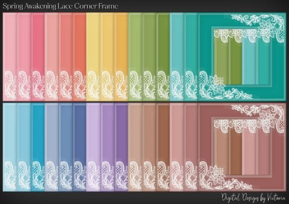 Spring Awakening Lace Corner Frame: Elevating Creativity in the Digital Crafting Era