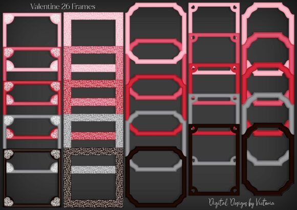 Valentine 26 Frames: A Versatile Design Asset for Creative Projects