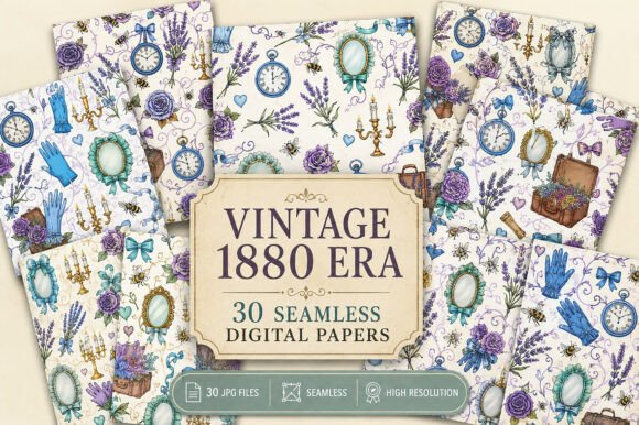 Vintage 1880 Era Seamless Pattern: A Guide to Authentic Victorian Design