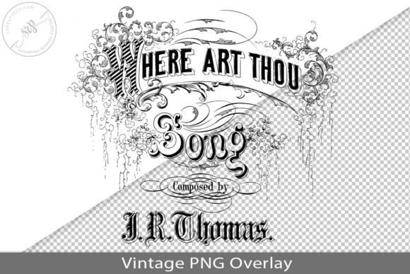 Vintage Song Book Cover PNG Overlay
