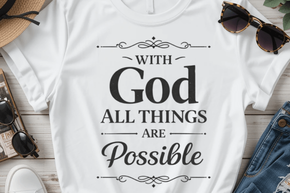 With God All Things Possible Shirt PNG
